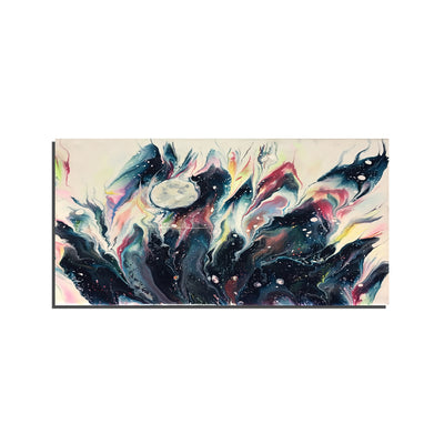 Black And White Fluid Abstract Canvas Wall Painting