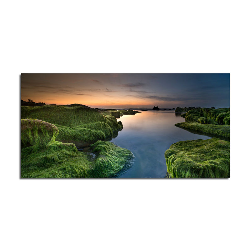 Mountain and Lake Print On Canvas Wall Painting