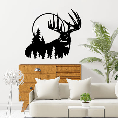 Deer in Forest High Quality Wall Sticker