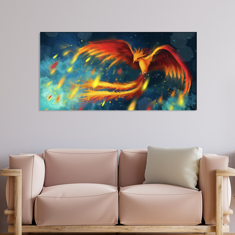 Fire Bird Canvas Wall Painting