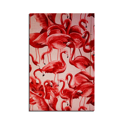 Beautiful Flamingo Print On Canvas Wall Painting