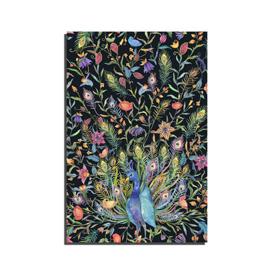 Abstract Peacock Print On Canvas Wall Painting