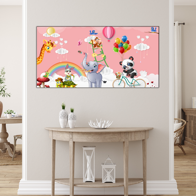 Animal's Cartoon Canvas Wall Painting
