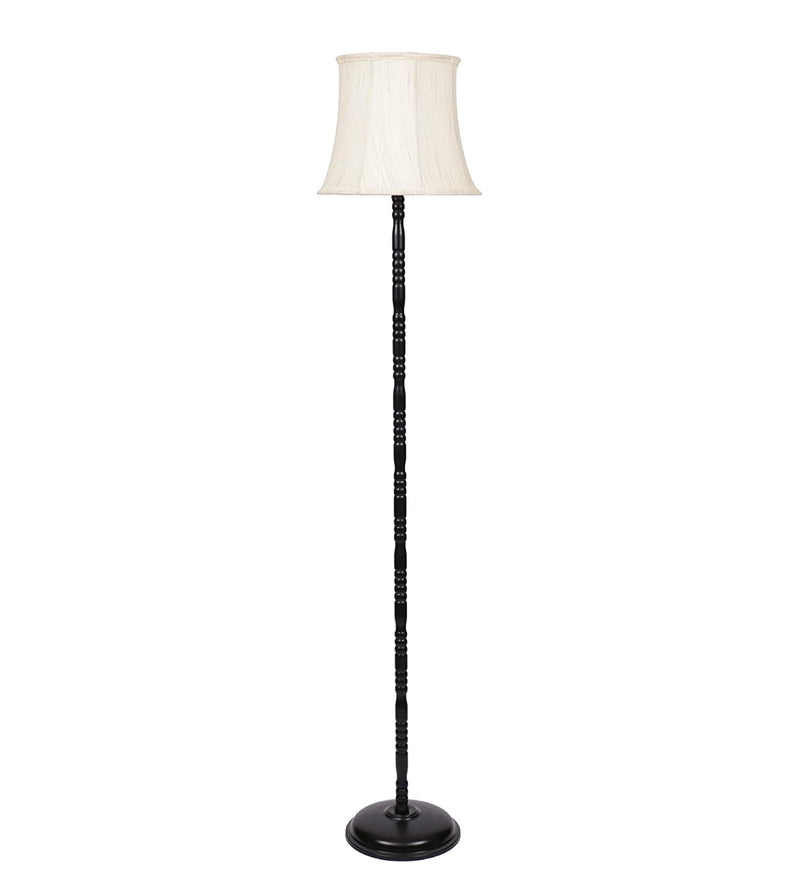 Cotton Off White Designer Iron Floor Lamp (Off - White)