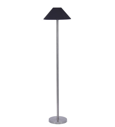 Black Cotton Designer Steel Floor Lamp for Home Decor (13" Black,)