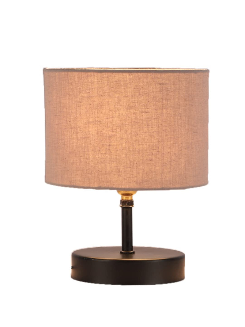 Iron Table lamp with Grey Cotton Shade