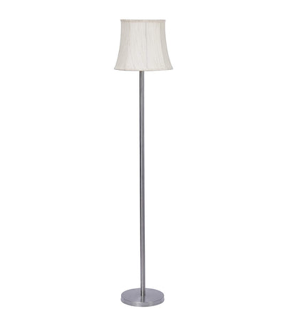 Cotton Soft Back Designer Steel Floor Lamp for Home Decor (Off White Medium)