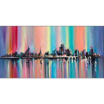 City View Abstract Canvas Wall Painting