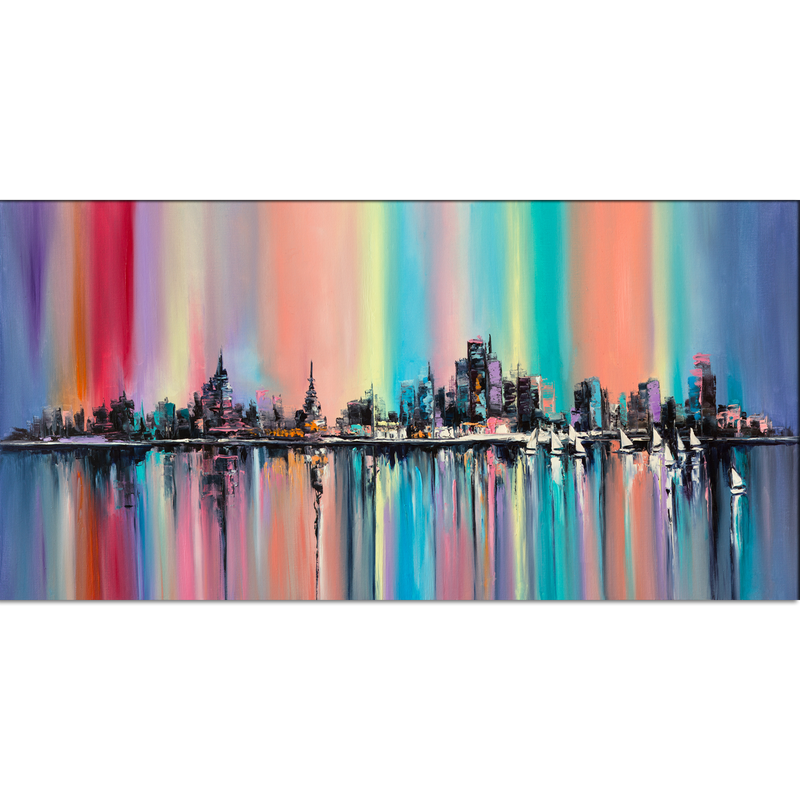 City View Abstract Canvas Wall Painting