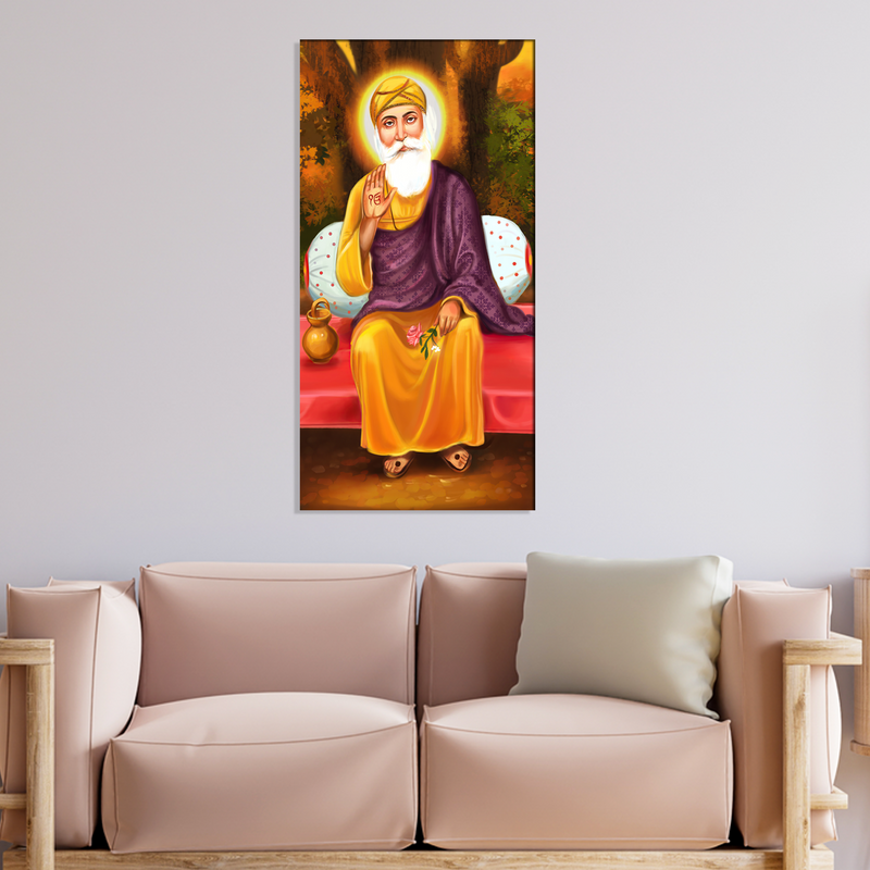 Guru Nanak Dev Ji Sikh Canvas Wall Painting