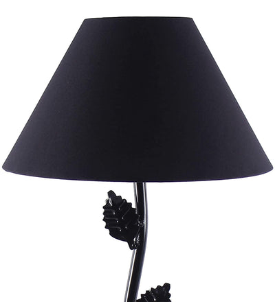 Black Cotton Designer Zig Zag Iron Table Lamp