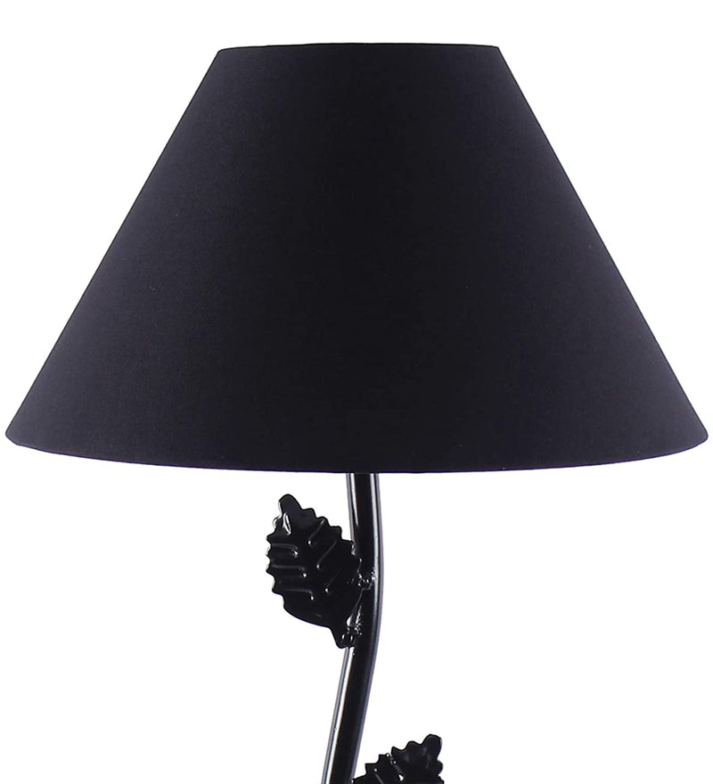 Black Cotton Designer Zig Zag Iron Table Lamp