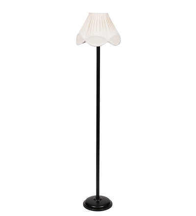 Off White Vintage Cotton Floor Lamp (Off White)