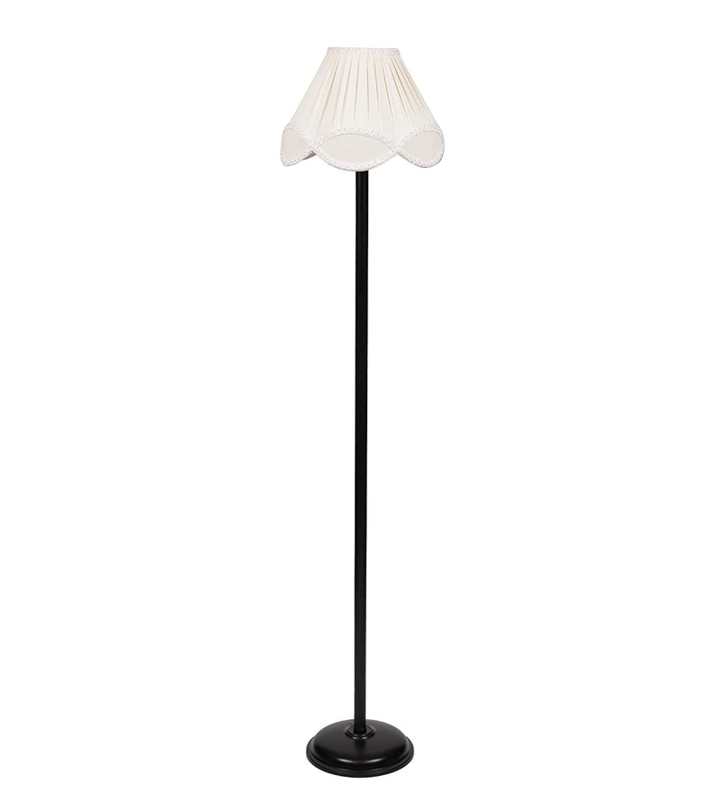 Off White Vintage Cotton Floor Lamp (Off White)
