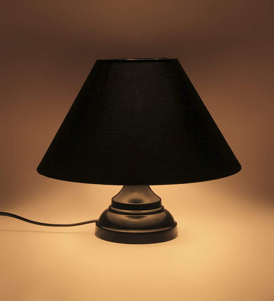 Black Cotton Table Lamp