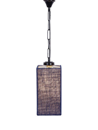 Blue Jute Square Hanging Lamp