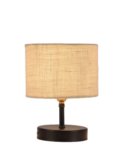 Iron Table lamp with White Jute Shade