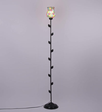 Mosaic Glass Leaf Floor lamp