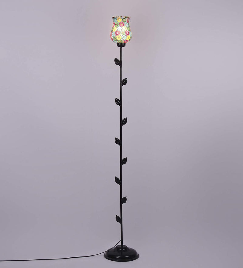 Mosaic Glass Leaf Floor lamp