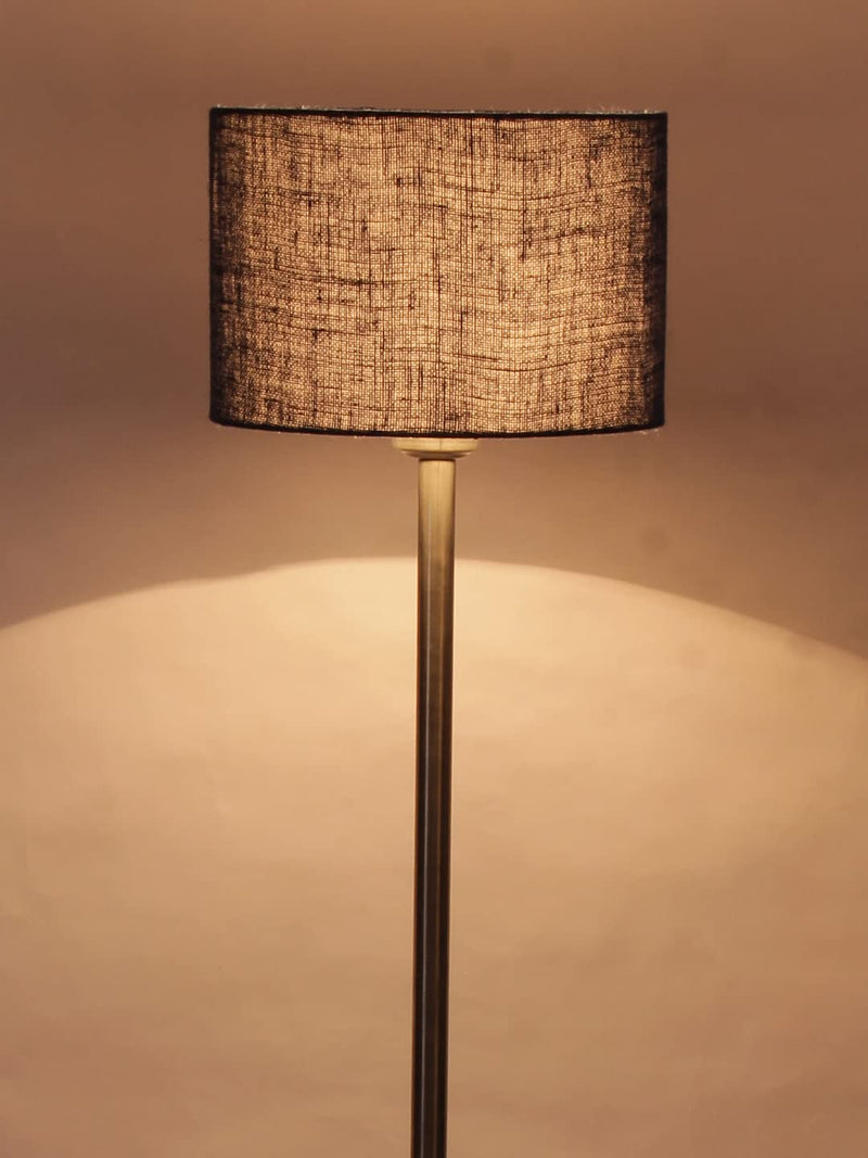 Blue Jute Drum Designer Steel Floor Lamp for Home Decor (D50)