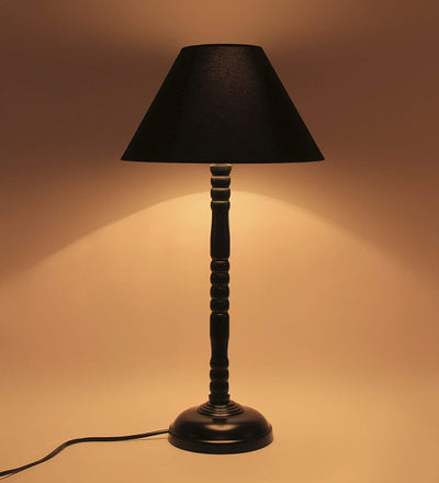 Black Cotton Table Lamp