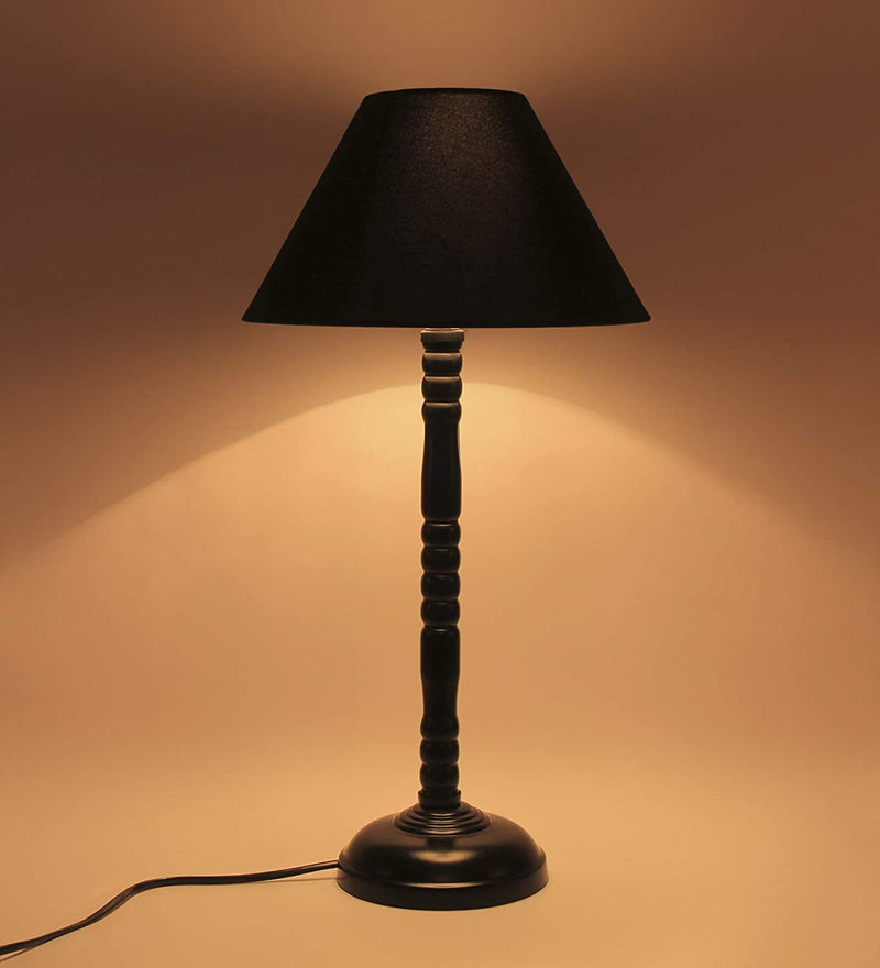 Black Cotton Table Lamp
