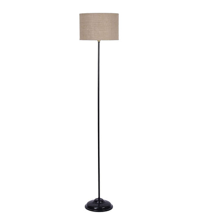 Beige Jute Floor Lamp