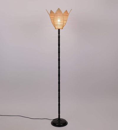 Lotus Bamboo Designer Fashionable Iron Floor Lamp (Bamboo)