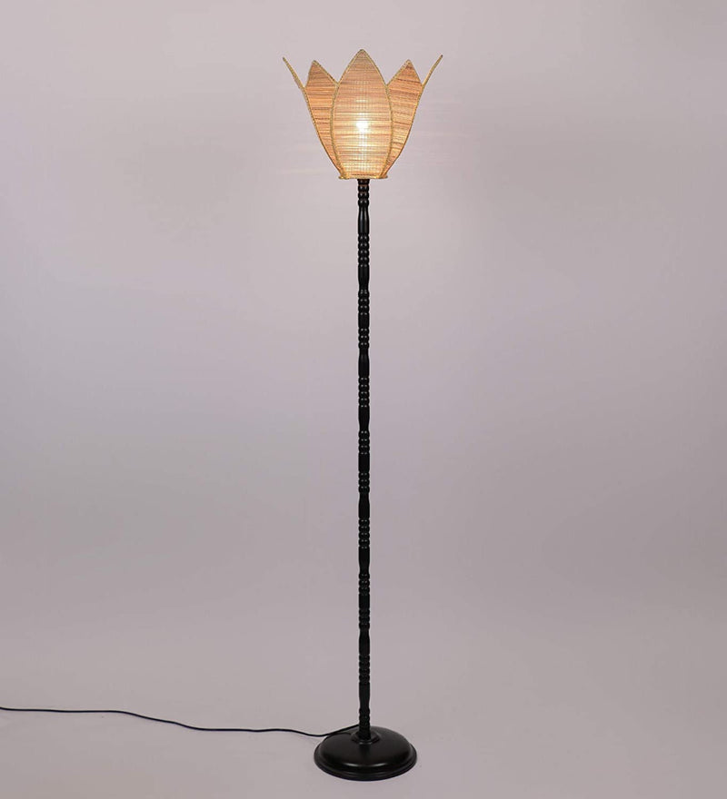 Lotus Bamboo Designer Fashionable Iron Floor Lamp (Bamboo)
