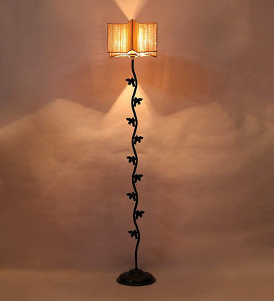Bamboo Star Fish Iron Floor Standing Lamp (Natural)