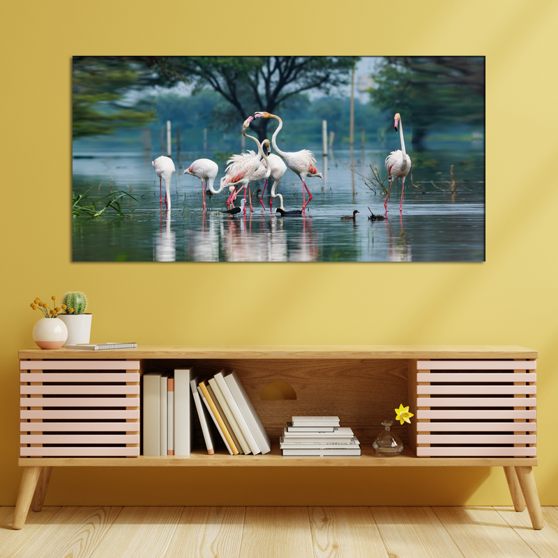 Flamingo Birds Canvas Wall Painting