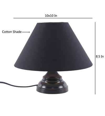 Black Cotton Table Lamp