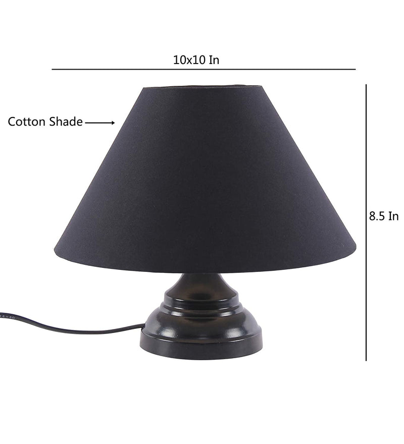 Black Cotton Table Lamp