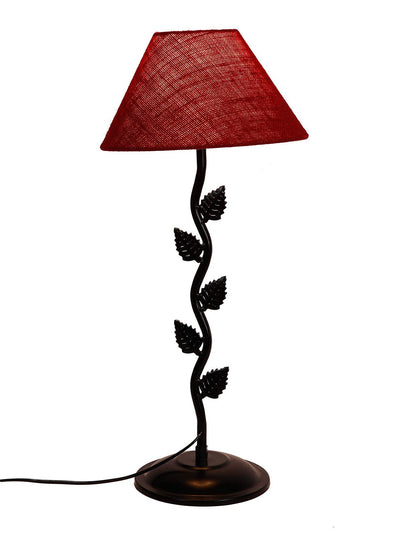 Maroon Jute Leaf Table lamp