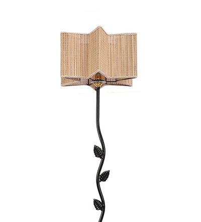 Bamboo Star Leaf Iron Floor Standing Lamp (Natural)