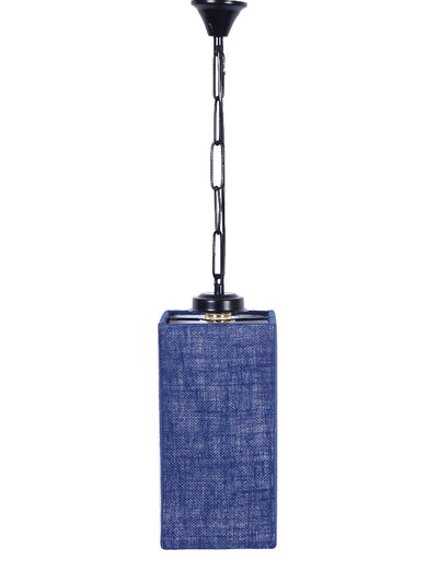 Blue Jute Square Hanging Lamp