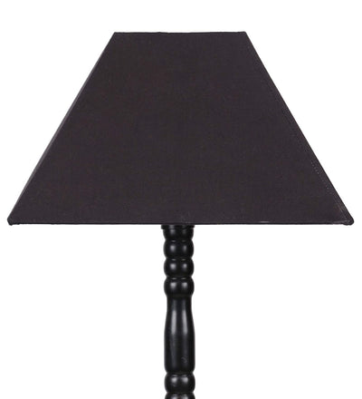 Cotton Black Designer Iron Floor Lamp (Black)