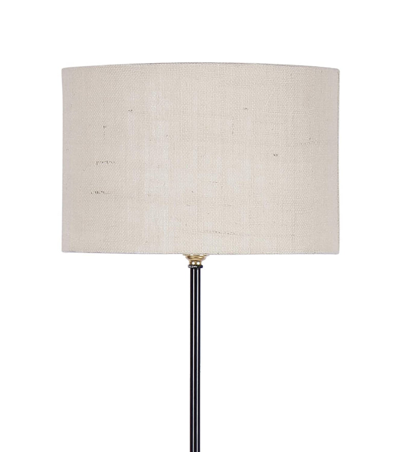 Jute Floor Lamp ( White )
