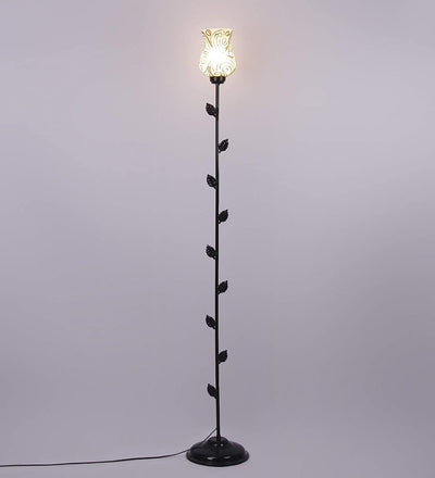 Golden Designer Plain Patti /Fashionable Wrought Iron Floor Lamp for Home Decor (Golden, Medium)