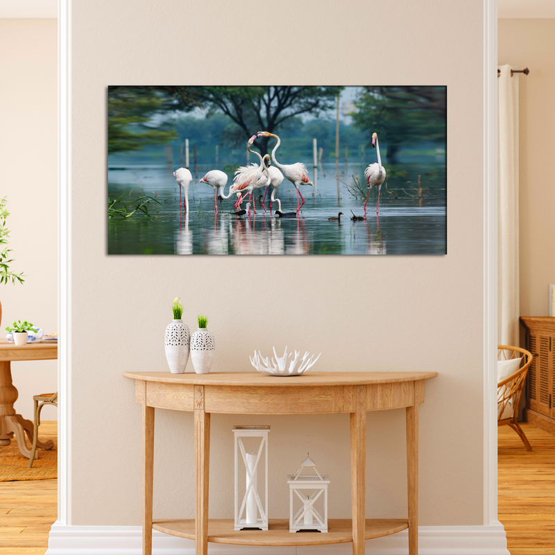 Flamingo Birds Canvas Wall Painting