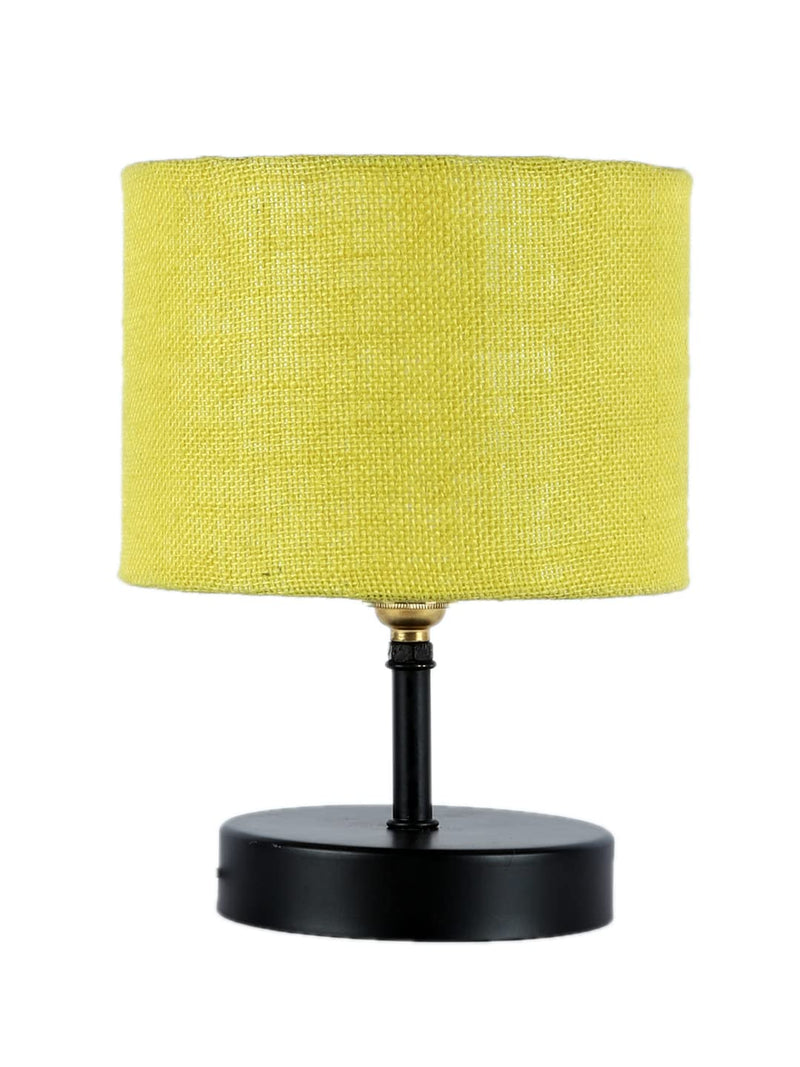 Iron Table lamp with Yellow Jute Shade