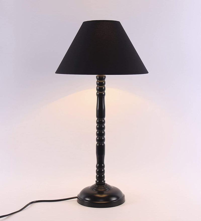 Black Cotton Table Lamp