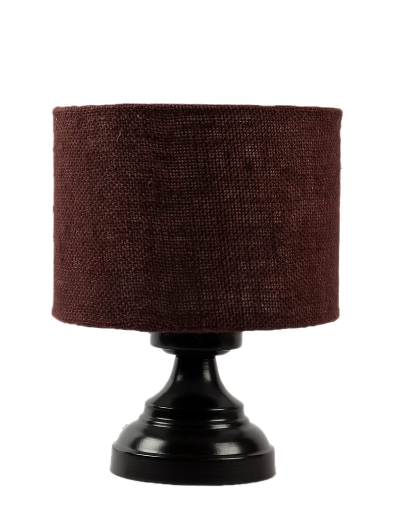 Brown Jute Table lamp with Iron Base