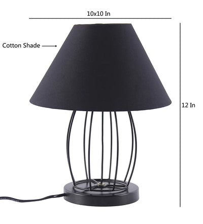 Cotton Black Table Lamp