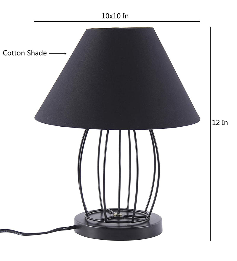Cotton Black Table Lamp