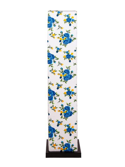 Multicolor Square Cotton Shade Floor lamp with Black Iron Base,D683