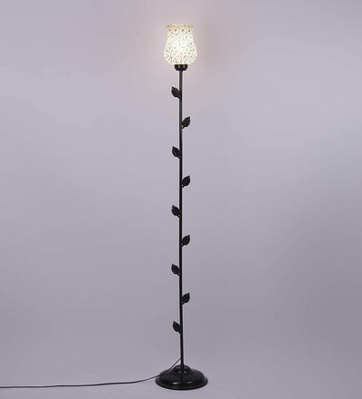 Mosaic Glass Leaf Floor lamp