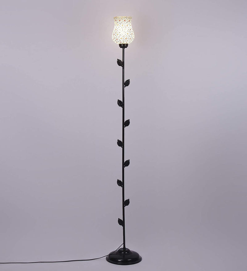 Mosaic Glass Leaf Floor lamp