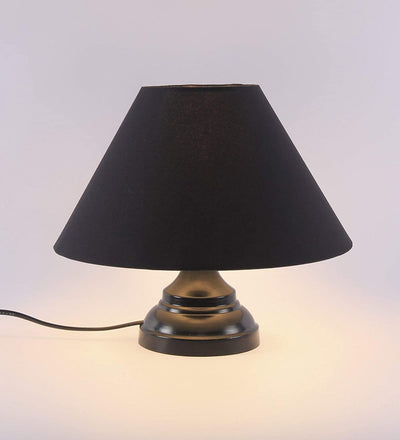Black Cotton Table Lamp