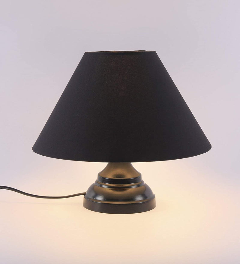 Black Cotton Table Lamp
